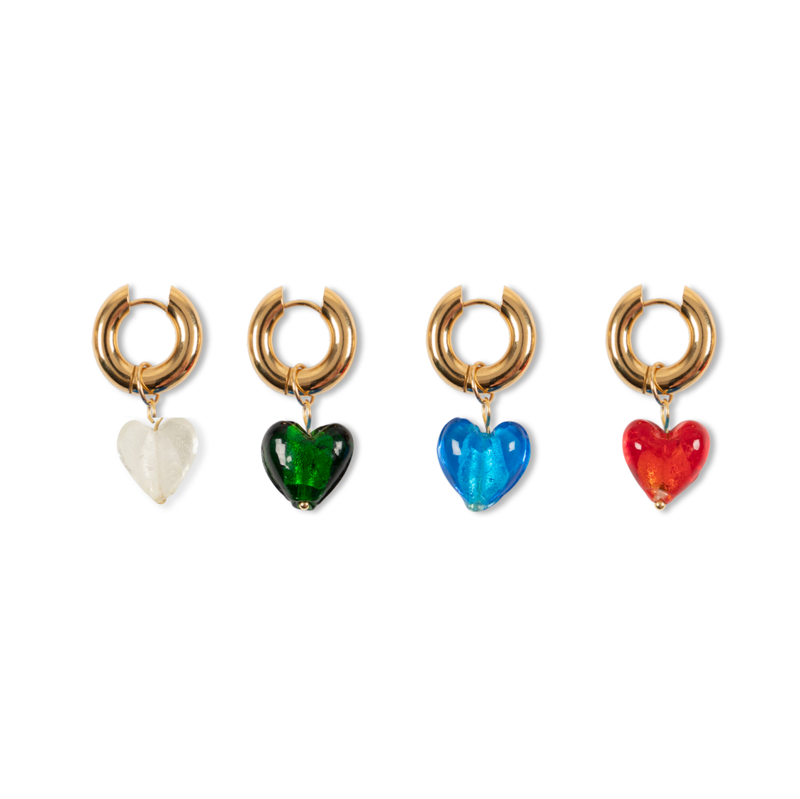 Chunky 2025 heart earrings