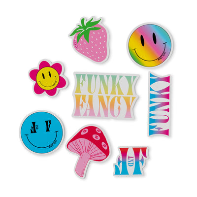 Stickerpack - Spice up your phone, laptop, notebook or just whatever you like with our limited edition Funky & Fancy stickers. The stickerpack includes 8 stickers and a Funky & Fancy card.