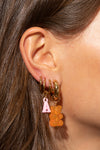 Yellow Initial earring