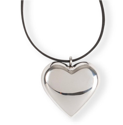 Puffy heart necklace