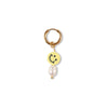 Small yellow smiley earring