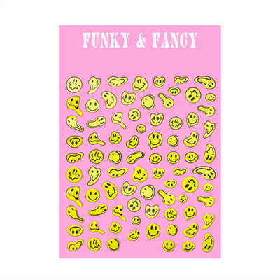 Smiley nail stickers